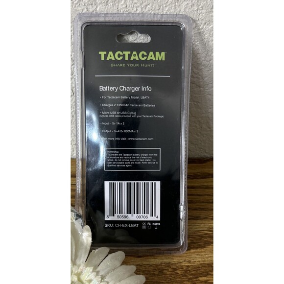 Tactacam Dual Battery Charger Dock For 5.0 4.0 Solo Fish-I Camera Charging - Picture 2 of 2